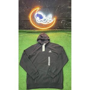 NWT Adidas Hoodie Sweatshirt Black GV5294 Feelcozy HD Men's‎ Size LG